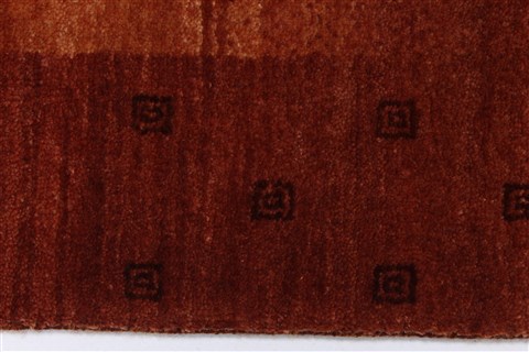 Gabbeh Brown Runner Hand Knotted 27 X 81 Area Rug 250-24447 Image 1