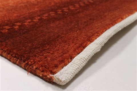 Gabbeh Brown Runner Hand Knotted 27 X 81 Area Rug 250-24447 Image 5