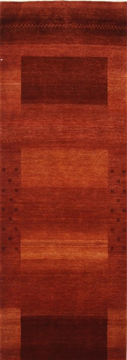 Gabbeh Brown Runner Hand Knotted 27 X 81 Area Rug 250-24447 Image 0