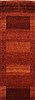 Gabbeh Brown Runner Hand Knotted 27 X 81 Area Rug 250-24447 Thumb 0
