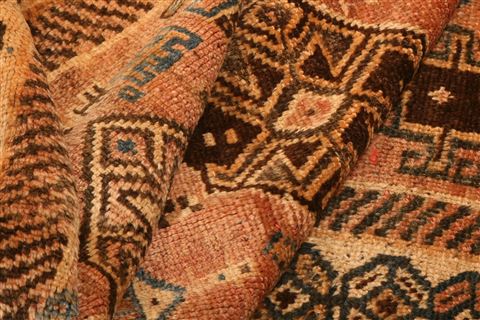 Gabbeh Orange Hand Knotted 32 X 55 Area Rug 100-24453 Image 3