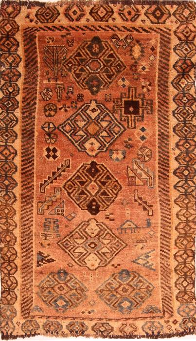 Gabbeh Orange Hand Knotted 32 X 55 Area Rug 100-24453 Image 0