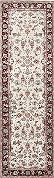 Chinese Sino-Persian Beige Runner 6 to 9 ft Wool Carpet 24506