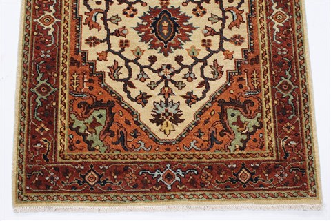 Serapi Beige Runner Hand Knotted 27 X 83 Area Rug 250-24519 Image 5