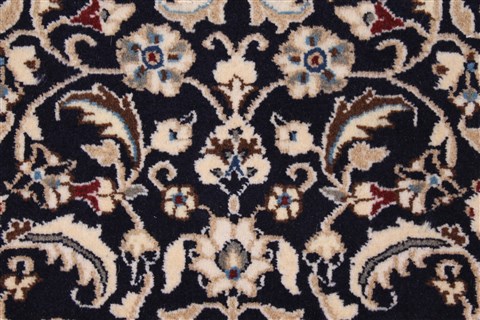 Nain Blue Runner Hand Knotted 110 X 69 Area Rug 250-24521 Image 3