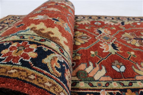 Serapi Brown Runner Hand Knotted 26 X 80 Area Rug 250-24523 Image 11