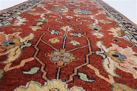 Serapi Brown Runner Hand Knotted 26 X 80 Area Rug 250-24523 Image 1