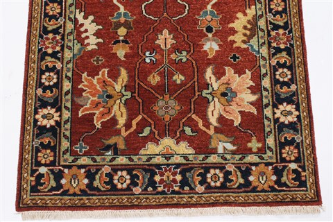 Serapi Brown Runner Hand Knotted 26 X 80 Area Rug 250-24523 Image 5