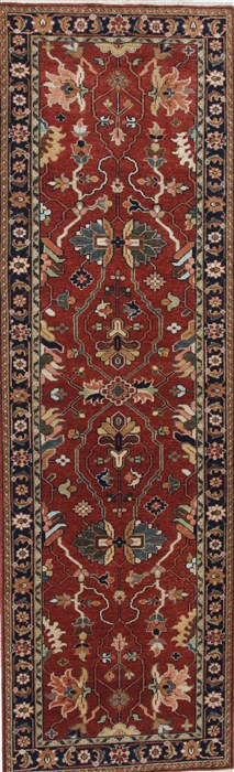 Serapi Brown Runner Hand Knotted 26 X 80 Area Rug 250-24523 Image 0