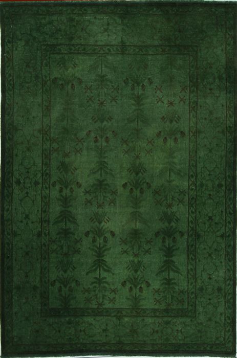 Oushak Green Hand Knotted 410 X 76  Area Rug 300-24525 Image 0