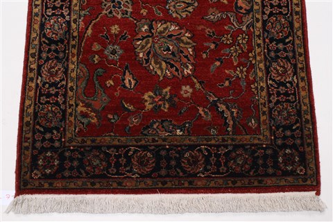Tabriz Red Runner Hand Knotted 27 X 81 Area Rug 250-24536 Image 4