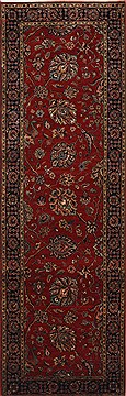Indian Tabriz Red Runner 6 to 9 ft Wool Carpet 24536