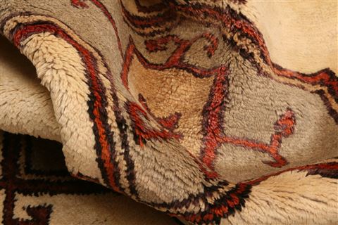Gabbeh Beige Hand Knotted 39 X 64 Area Rug 100-24539 Image 2