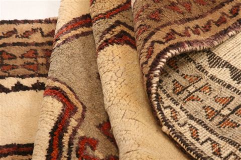 Gabbeh Beige Hand Knotted 39 X 64 Area Rug 100-24539 Image 3