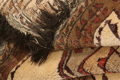 Gabbeh Beige Hand Knotted 39 X 64 Area Rug 100-24539 Image 4