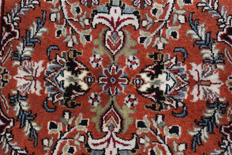 Sarouk Brown Runner Hand Knotted 24 X 82 Area Rug 250-24551 Image 3