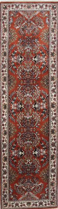 Sarouk Brown Runner Hand Knotted 24 X 82 Area Rug 250-24551 Image 0