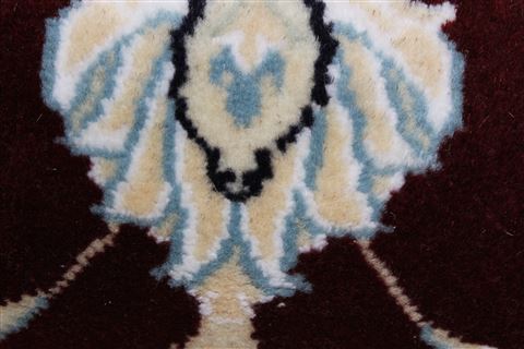 Nain Red Runner Hand Knotted 27 X 84  Area Rug 250-24554 Image 10