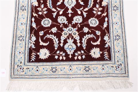 Nain Red Runner Hand Knotted 27 X 84  Area Rug 250-24554 Image 6