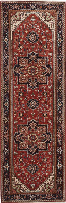 Serapi Brown Runner Hand Knotted 27 X 710  Area Rug 250-24567 Image 0