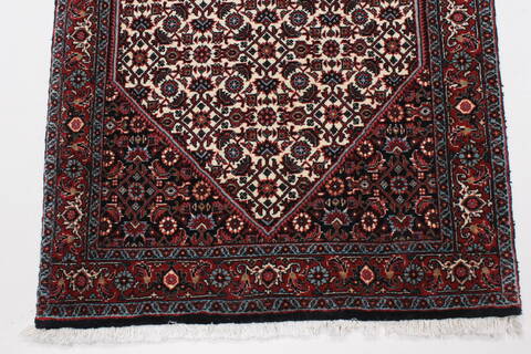 Bidjar Beige Runner Hand Knotted 26 X 68  Area Rug 250-24574 Image 6