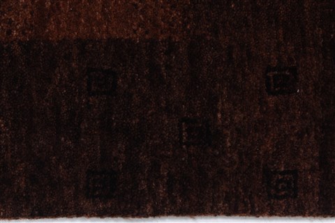 Gabbeh Brown Runner Hand Knotted 26 X 711 Area Rug 250-24583 Image 2