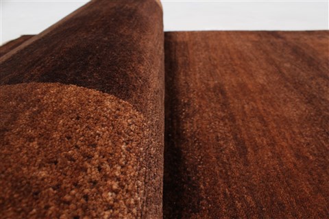 Gabbeh Brown Runner Hand Knotted 26 X 711 Area Rug 250-24583 Image 9
