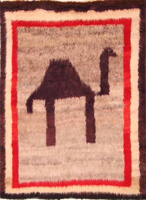 Gabbeh Grey Hand Knotted 41 X 53  Area Rug 100-24584 Image 0
