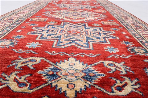 Kazak Red Runner Hand Knotted 29 X 810  Area Rug 250-24599 Image 1
