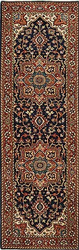 Serapi Blue Runner Hand Knotted 2'6" X 7'10"  Area Rug 250-24601