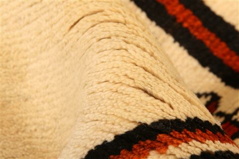 Gabbeh White Hand Knotted 34 X 63 Area Rug 100-24624 Image 1