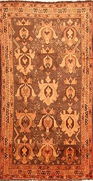Persian Gabbeh Brown Rectangle 5x7 ft Wool Carpet 24632