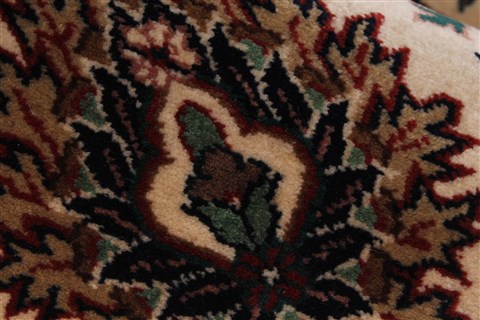Tabriz Beige Runner Hand Knotted 27 X 78 Area Rug 250-24633 Image 10