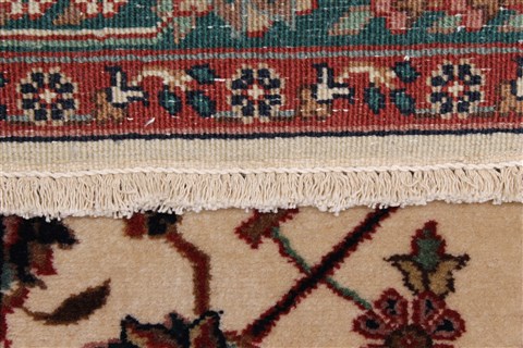 Tabriz Beige Runner Hand Knotted 27 X 78 Area Rug 250-24633 Image 2