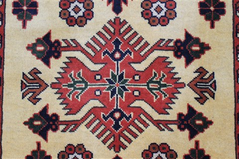 Turkman Yellow Runner Hand Knotted 29 X 68 Area Rug 250-24635 Image 4