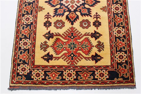 Turkman Yellow Runner Hand Knotted 29 X 68 Area Rug 250-24635 Image 5