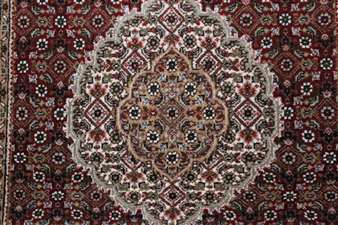 Tabriz Brown Runner Hand Knotted 28 X 81 Area Rug 250-24636 Image 3