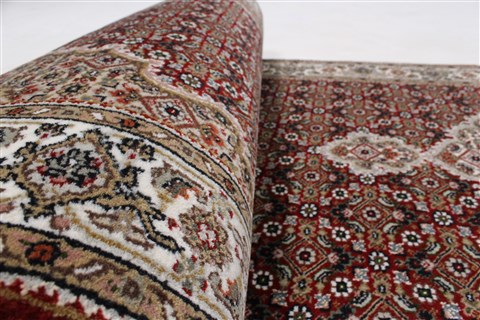 Tabriz Brown Runner Hand Knotted 28 X 81 Area Rug 250-24636 Image 9