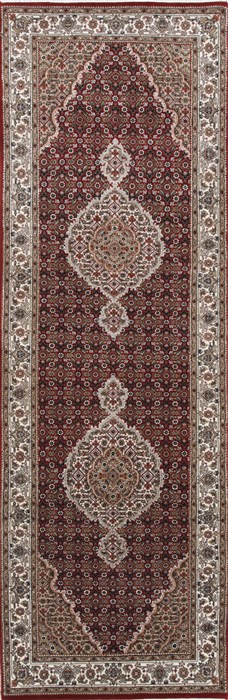 Tabriz Brown Runner Hand Knotted 28 X 81 Area Rug 250-24636 Image 0