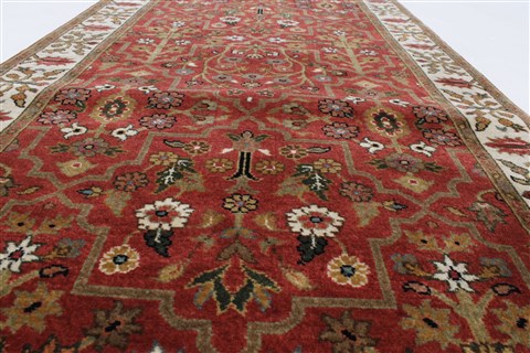 Sanandaj Brown Runner Hand Knotted 26 X 80 Area Rug 250-24641 Image 1