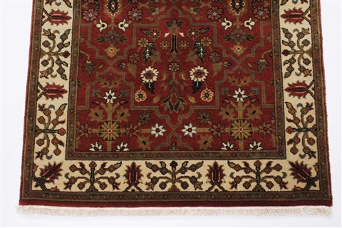 Sanandaj Brown Runner Hand Knotted 26 X 80 Area Rug 250-24641 Image 4