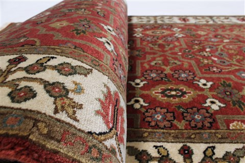 Sanandaj Brown Runner Hand Knotted 26 X 80 Area Rug 250-24641 Image 9