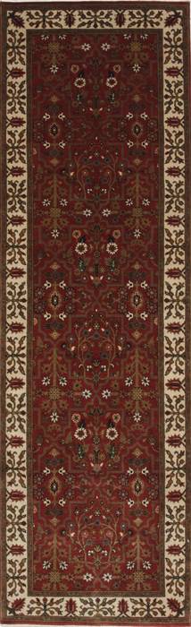 Sanandaj Brown Runner Hand Knotted 26 X 80 Area Rug 250-24641 Image 0