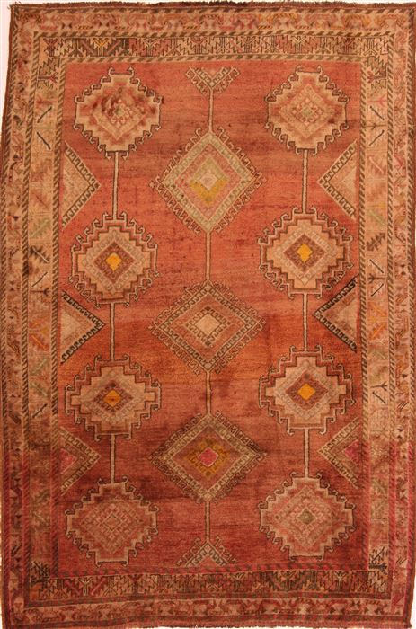 Gabbeh Red Hand Knotted 49 X 71 Area Rug 100-24644 Image 0