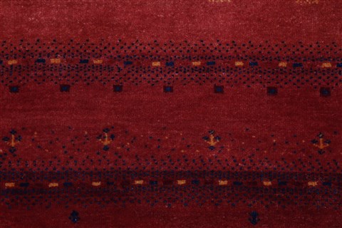 Gabbeh Red Runner Hand Knotted 28 X 79 Area Rug 250-24646 Image 3