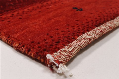 Gabbeh Red Runner Hand Knotted 28 X 79 Area Rug 250-24646 Image 5