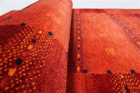 Gabbeh Red Runner Hand Knotted 28 X 79 Area Rug 250-24646 Image 9