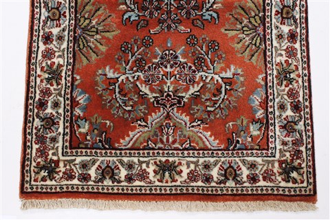 Sarouk Brown Runner Hand Knotted 24 X 82 Area Rug 250-24648 Image 6