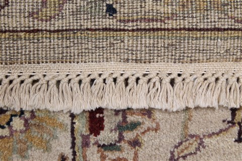 Tabriz Beige Runner Hand Knotted 27 X 81 Area Rug 250-24654 Image 1