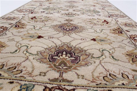 Tabriz Beige Runner Hand Knotted 27 X 81 Area Rug 250-24654 Image 2